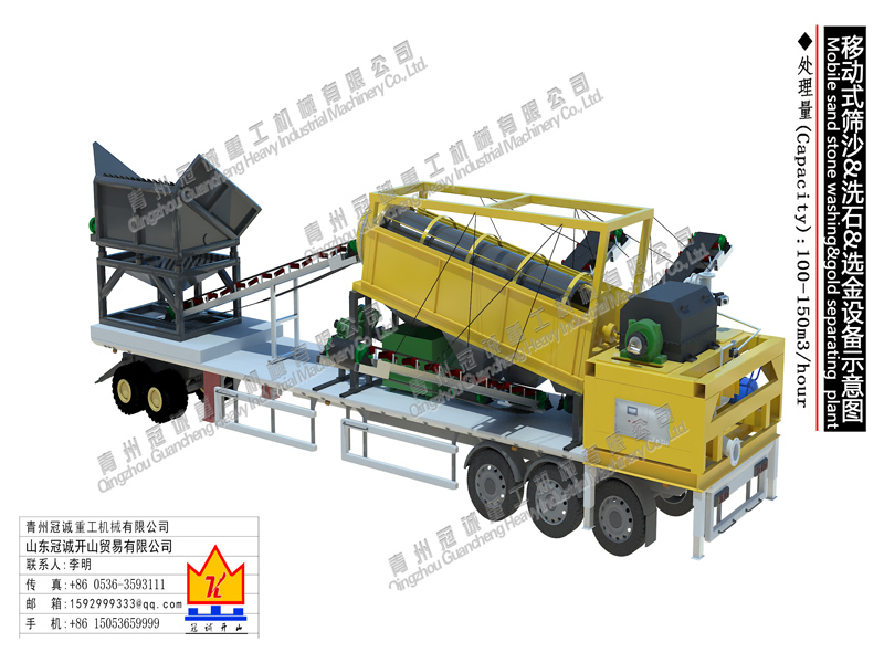 mobile gold mining machine